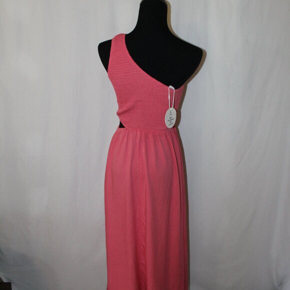 Pretty In Pink ANRABESS Smock Top Side Cutout 1 Shoulder Pullover Dress S NWT's - Picture 9 of 13